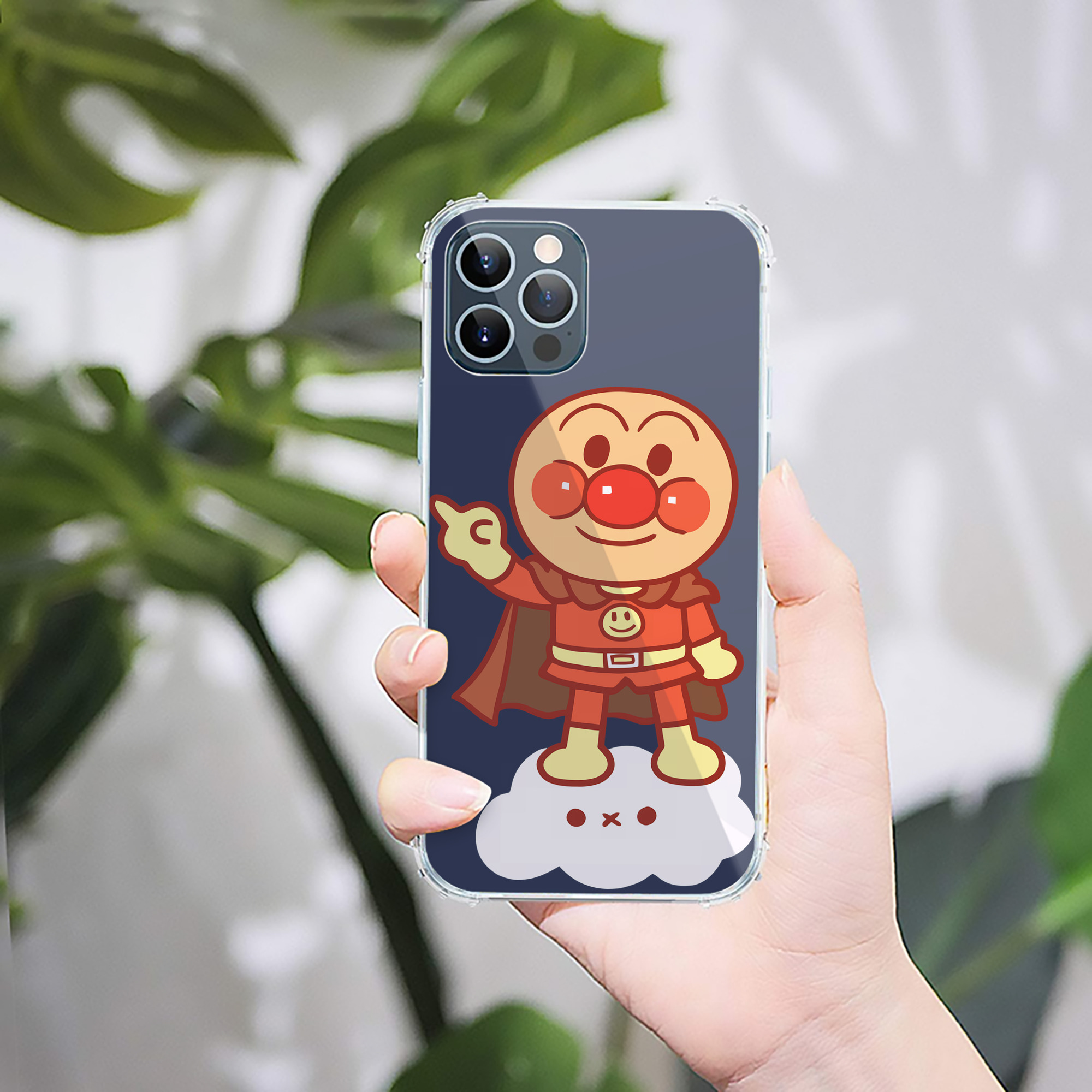 （画像用） アンパンマン Anpanman 【iPhone 12シリーズ対応】透明スマホケース（クリアソフトケース）
